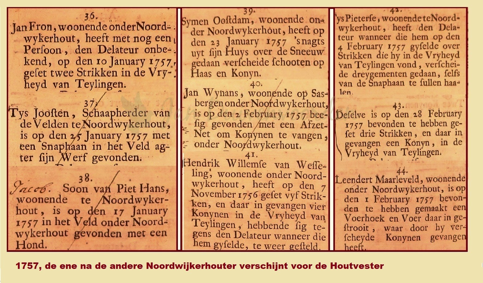 Je bekijkt nu Hoe schoon waren de duinen. Deel 5. Noordwijkerhoutse stropers 1500-1800